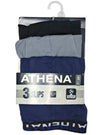 Athena Mens 3 Pack Underwear - Blue/Black/Grey