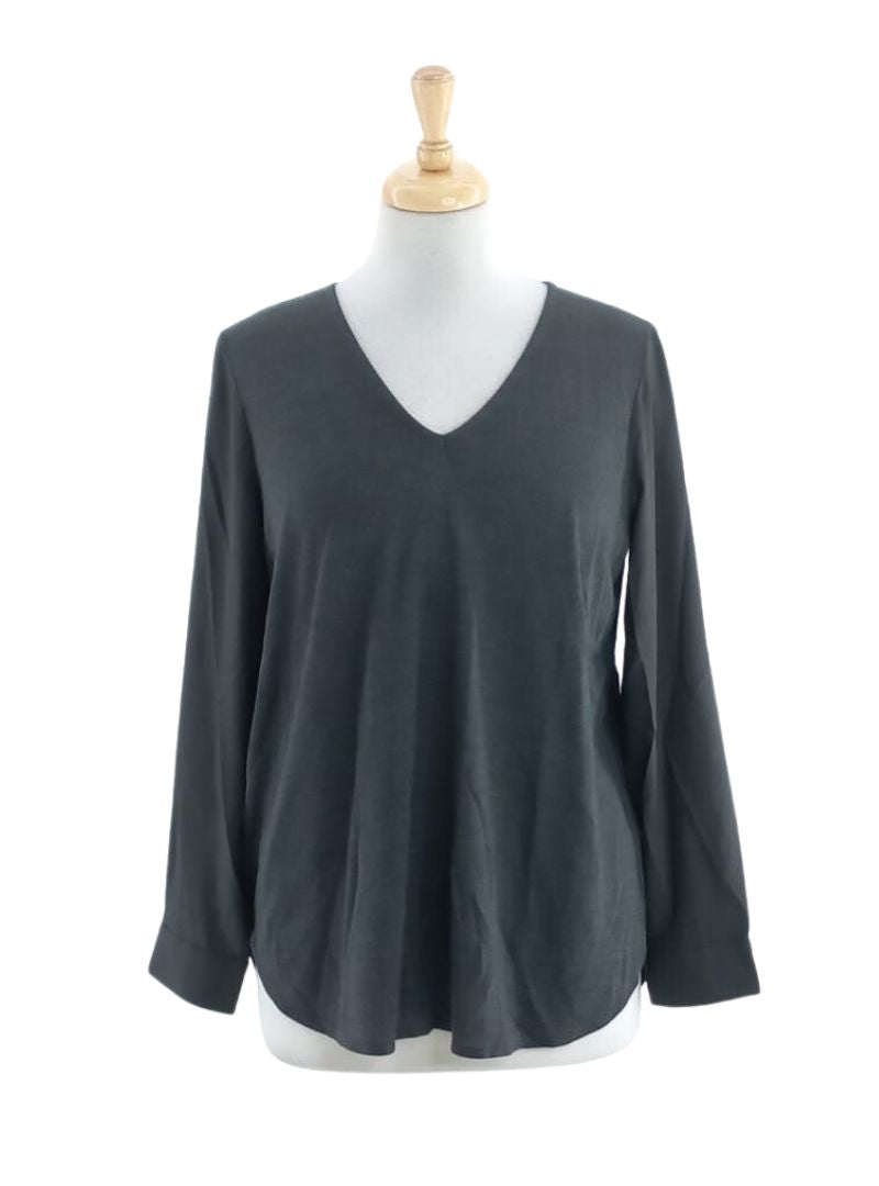 COMBO V-NECK BLOUSE