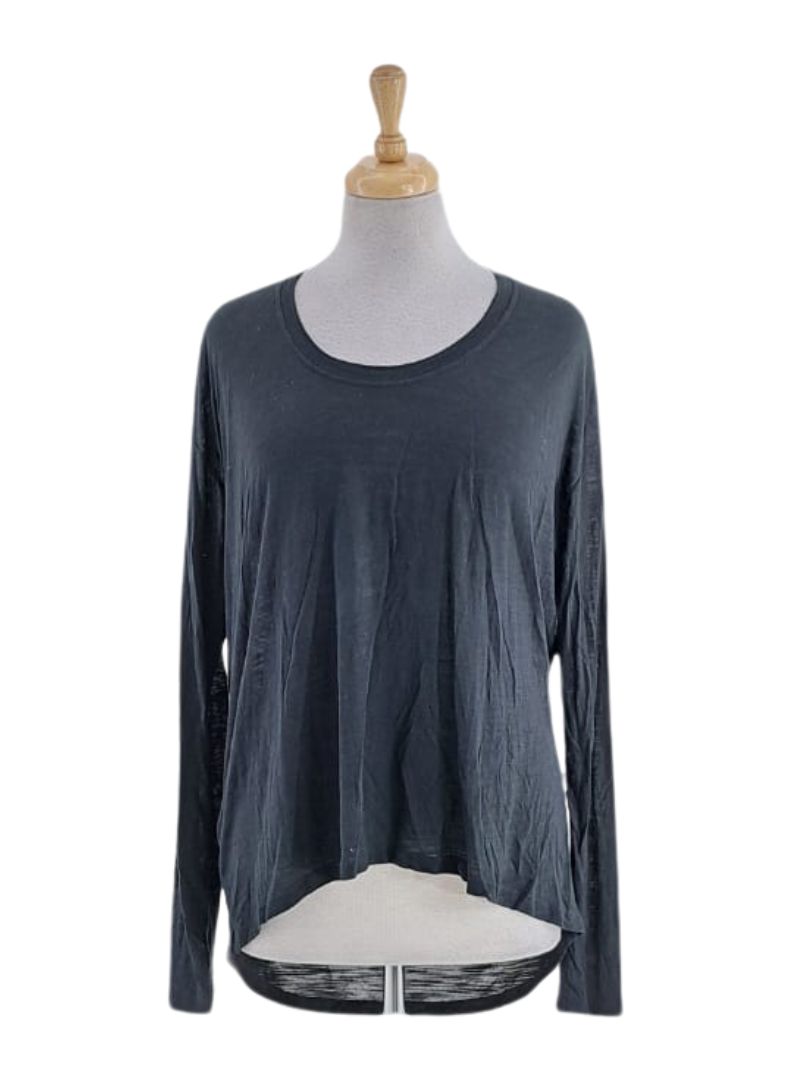 BASIC OPEN BACK LONG SLEEVE TOP