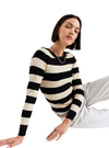 Noisy May Ladies Jaz Knit - Black/Beige