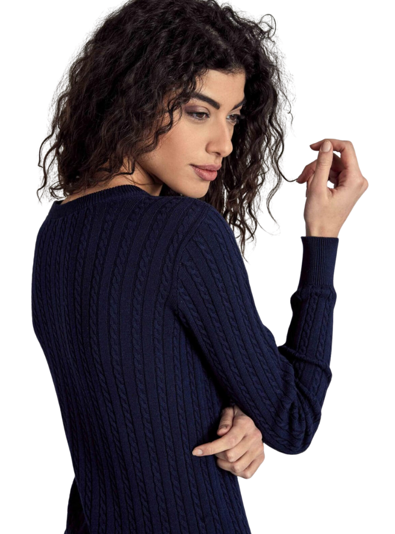 DETAILED LONG SLEEVE KNIT TOP