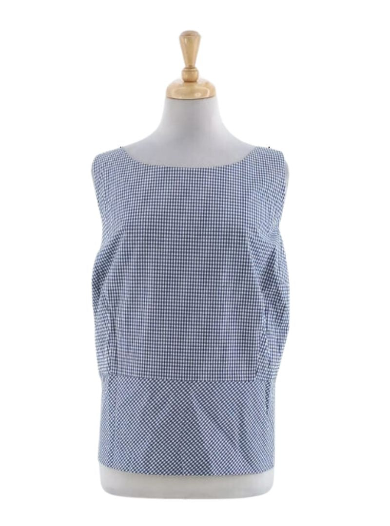 CHECKERD SLEEVELESS BLOUSE