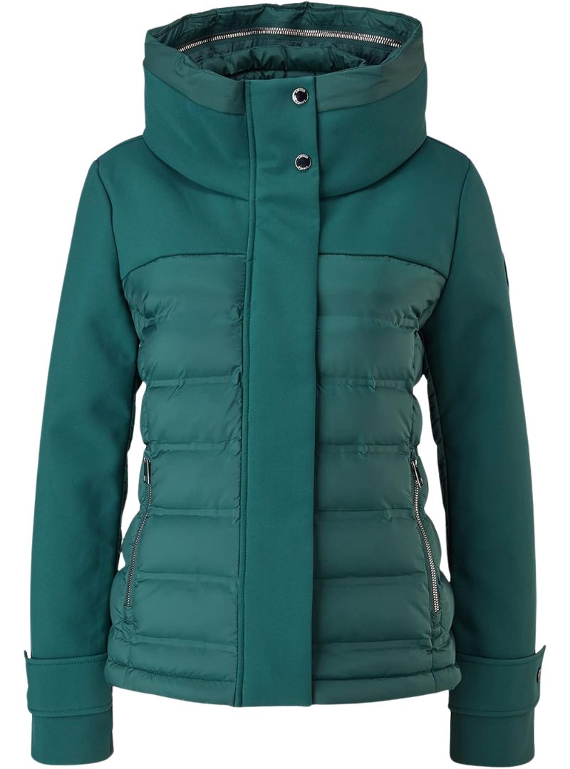 COMBO HOODED PUFFER JACKET
