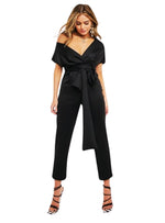 FALLEN SHOULDER SCUBA JUMPSUIT