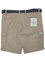Mcneal Mens Cargo Shorts With Blet - Brown/Navy