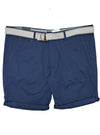 Mcneal Mens Casual Shorts With Belt - Blue