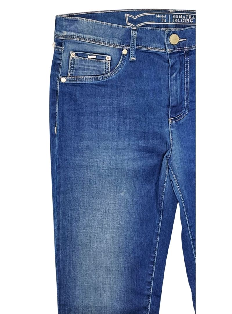 Gas Denim Ladies Capri Model Fit Jegging - Blue