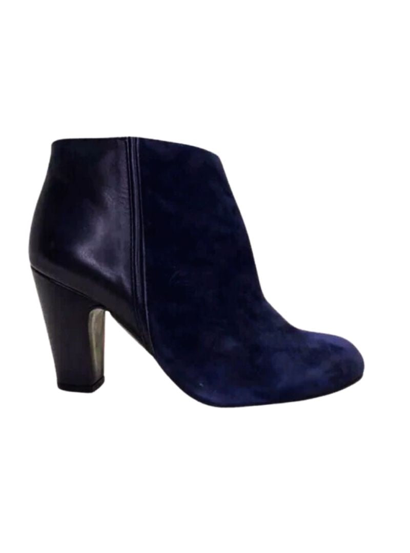 SUEDE ZIP UP ANKLE BOOTS