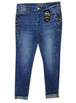 Gas Denim Ladies Studded Detail Jean - Blue