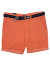 Mcneal Mens Casual Shorts With Belt - Orange