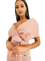 FALLEN SHOULDER SCUBA JUMPSUIT