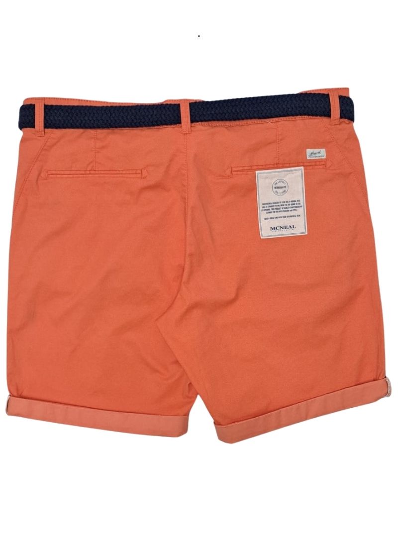 Mcneal Mens Casual Shorts With Belt - Orange