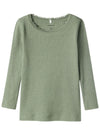 Name It Kids Rib Long Sleeve Top - Green