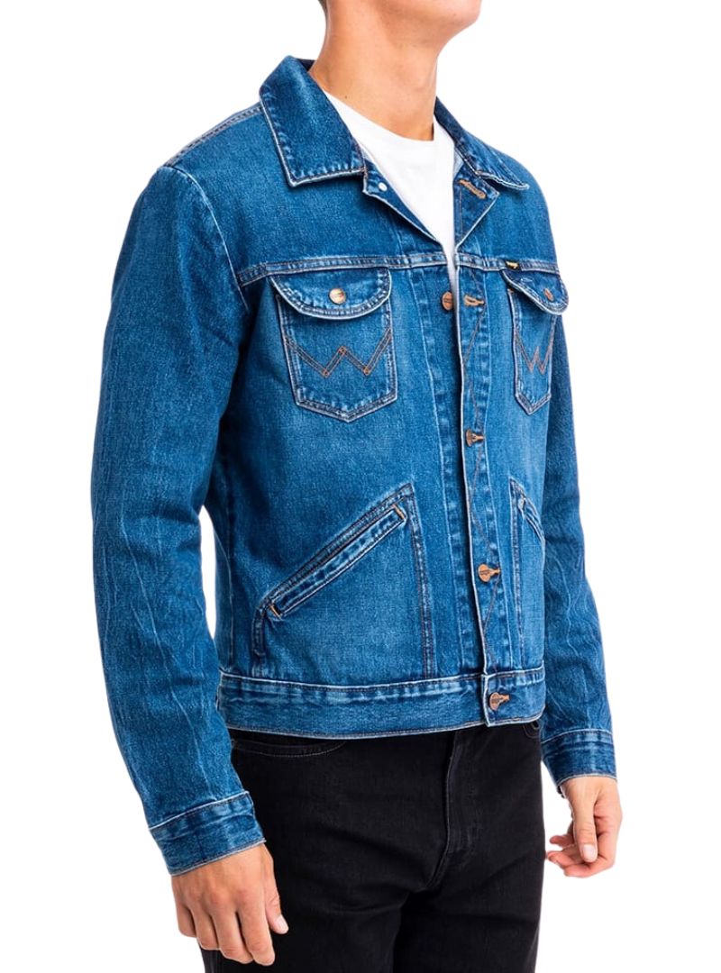 STITCH DETAILED DENIM JACKET