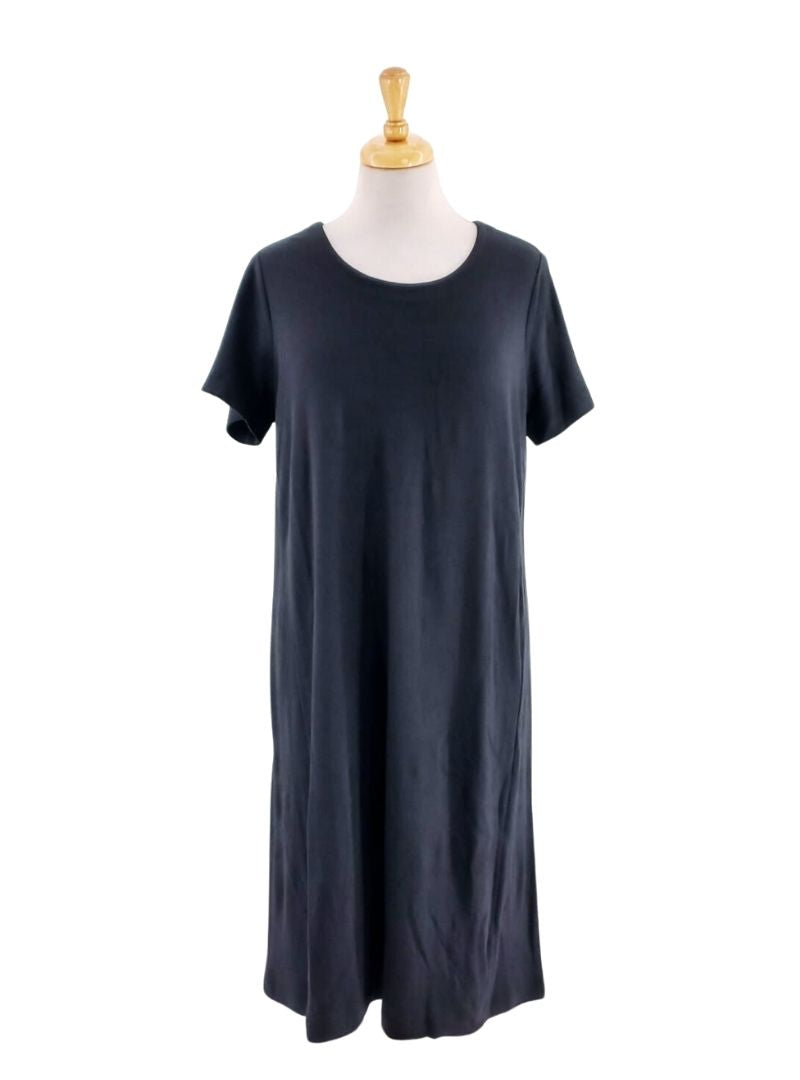 SHORT SLEEVE PLAIN DRESS