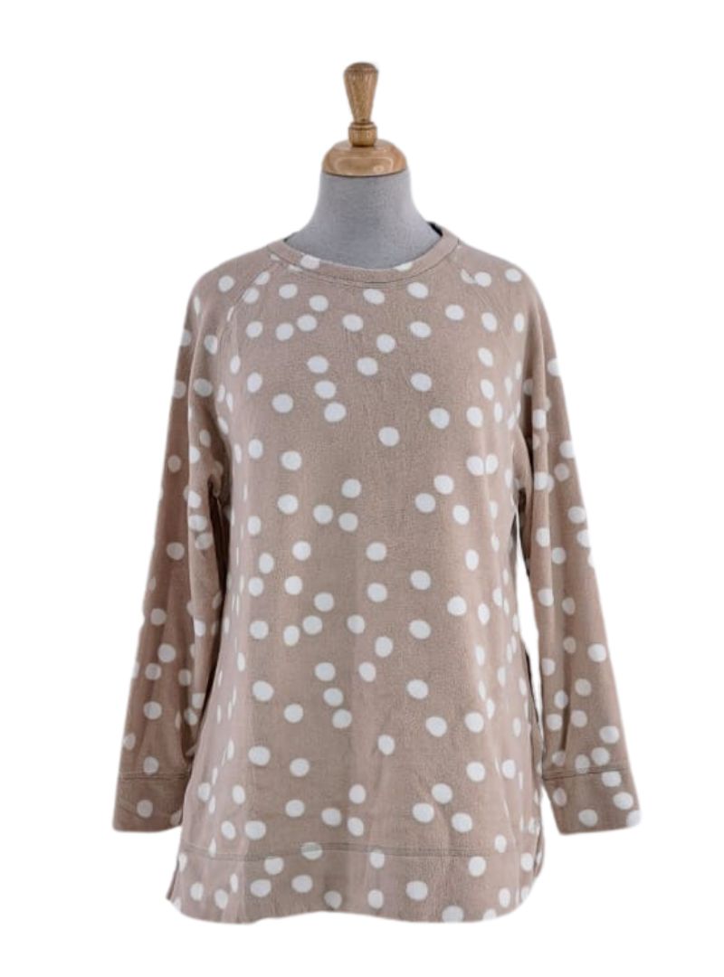 DETAIL DOTTED FLEECE TOP