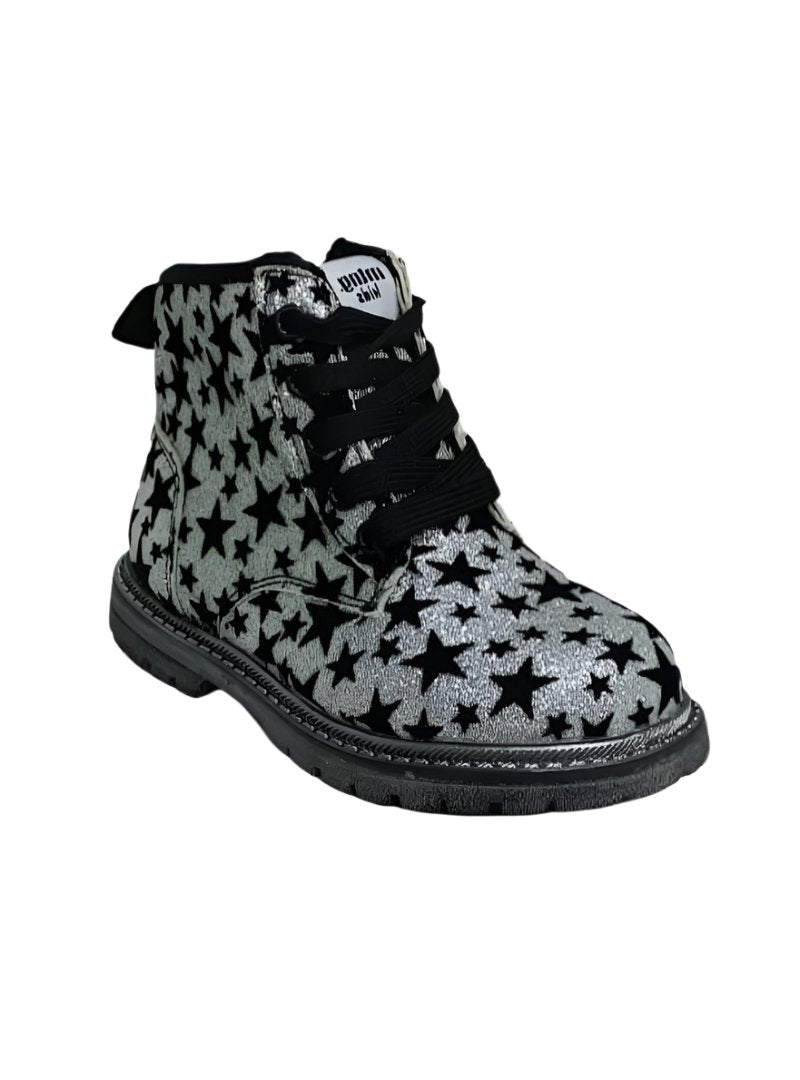 KIDS STAR DETAILED BIKER BOOTS