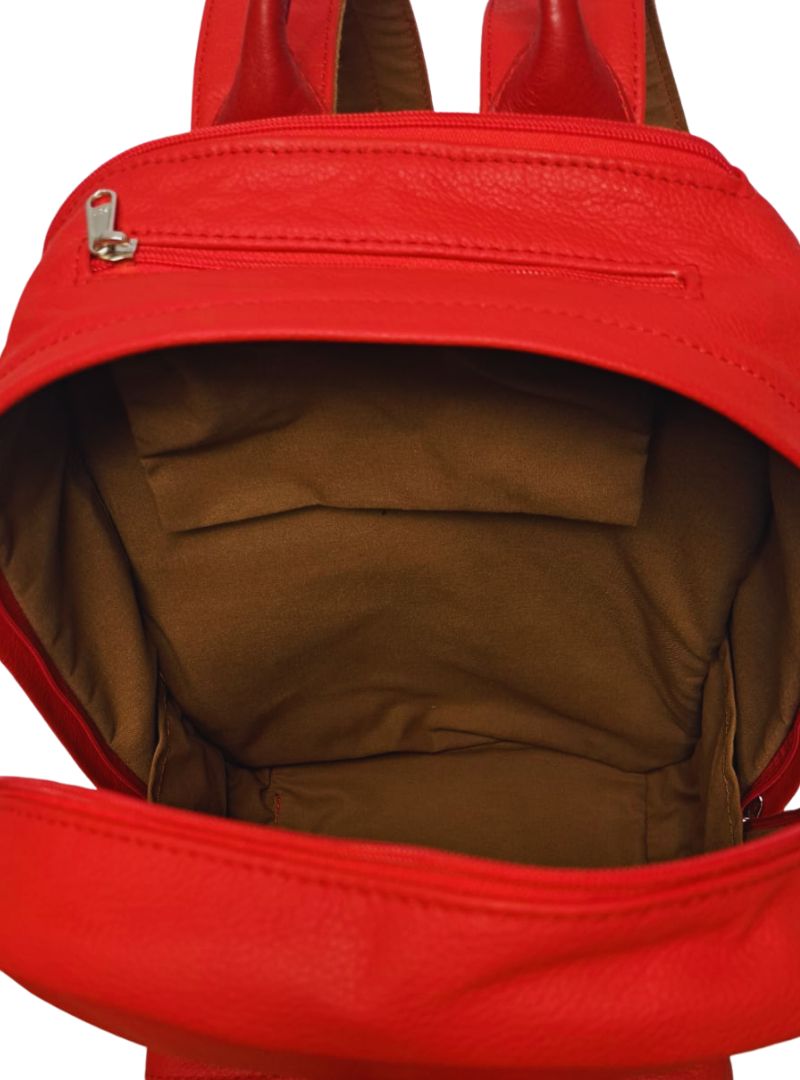 Ditsibi Genuine Leather Backpack - Red