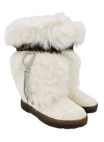 VINTAGE GENUINE LEATHER WITH GOAT FUR BOOTS