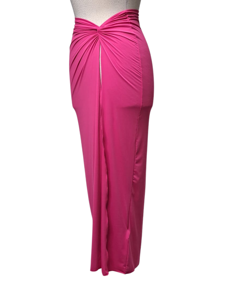 Lascana Ladies Stretch Slit Skirt - Hot Pink