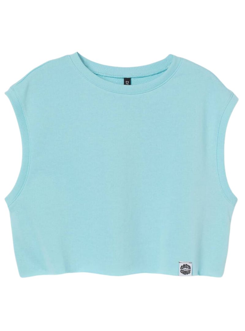 SLEEVELESS BOXY CROP TOP