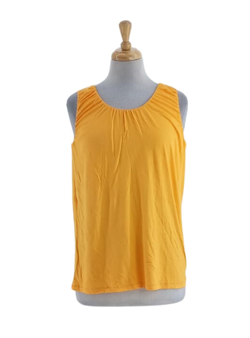 RUCHED SLEEVELESS TOP