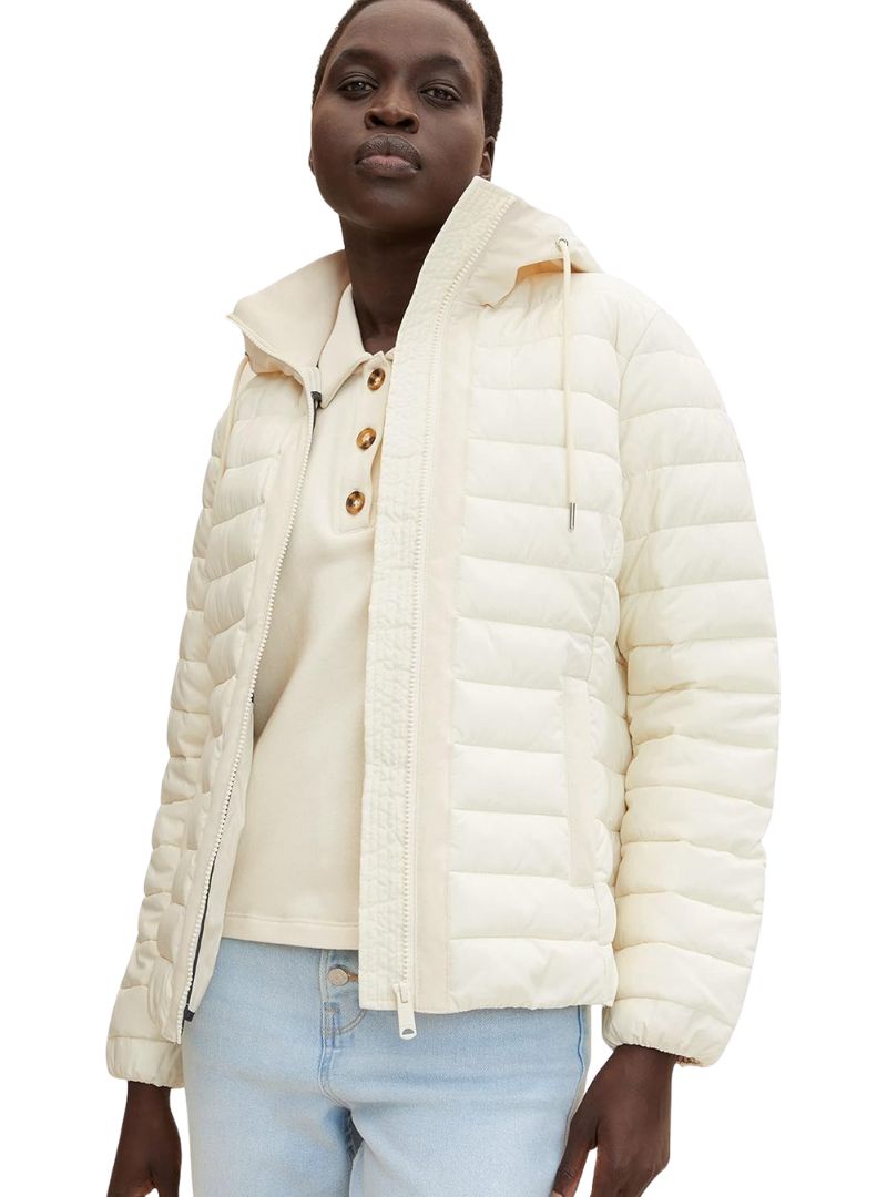 HOODED LIGHT WEIGHT PUFFER JACKET