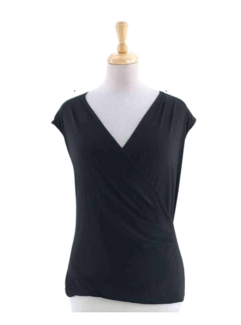 SLEEVELESS DRAPED BLOUSE