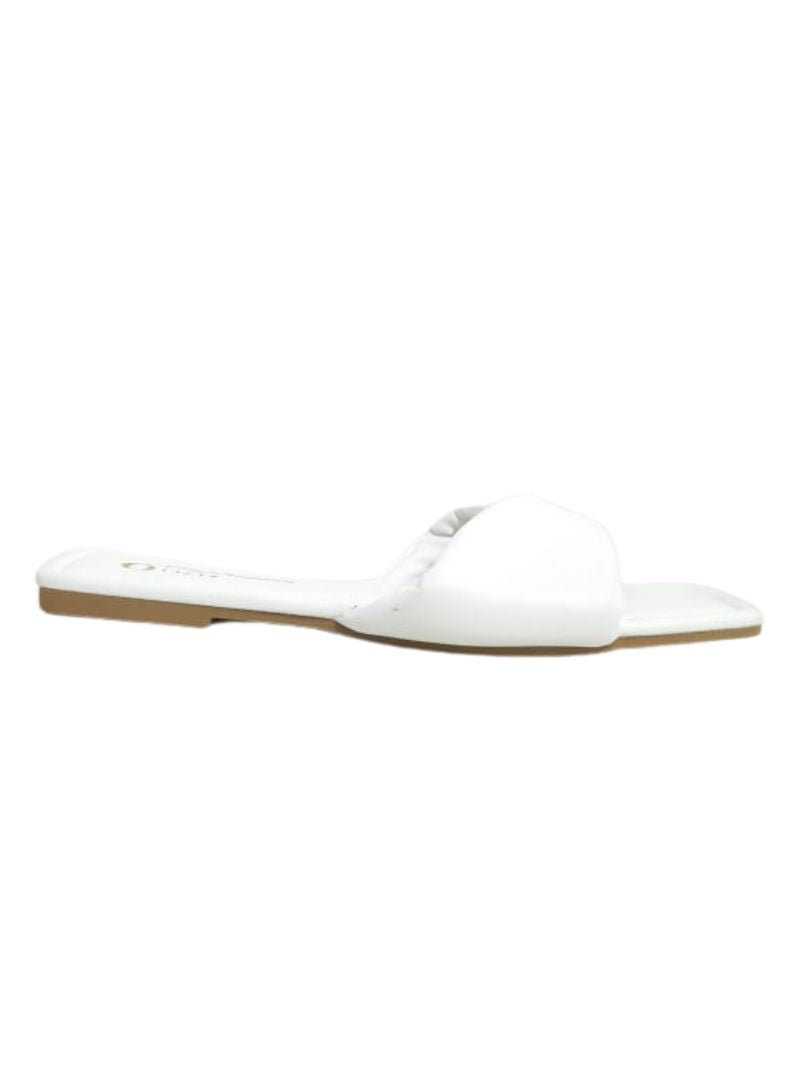 PADDED SQUARE SLIP ON SANDAL