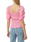 SHIRRED FRILL BLOUSE