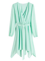 Reserved Ladies Chiffon Dress - Mint Green
