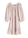 Reserved Ladies Striped Scoop Neck Dress - Pink