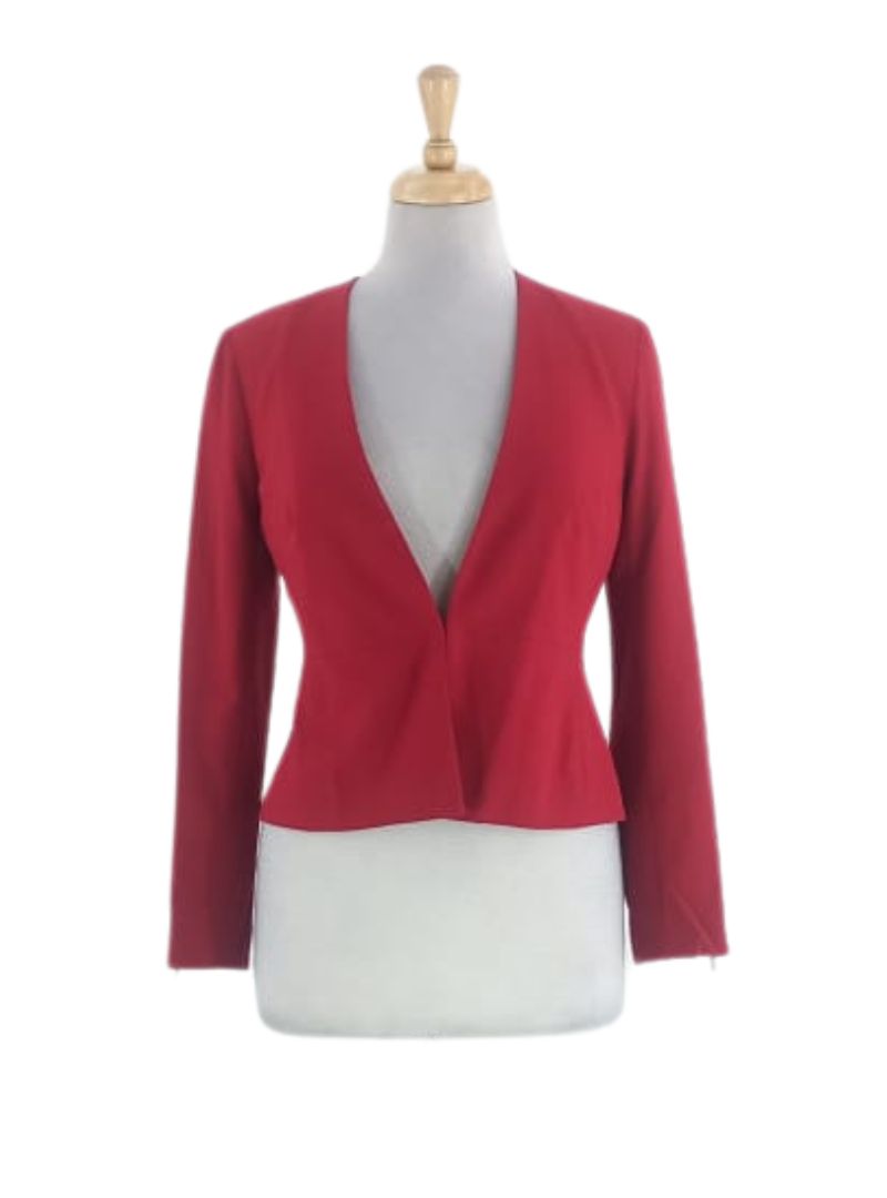 ZIPPER SLEEVE PEPLUM JACKET