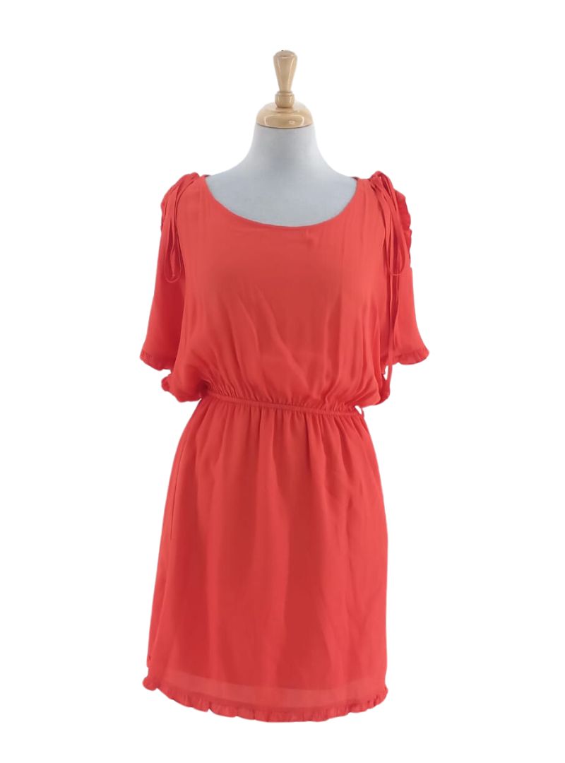 FRILL COLD SHOULDER DRESS