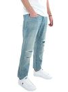 STRAIGHT TAPERED DENIM JEANS