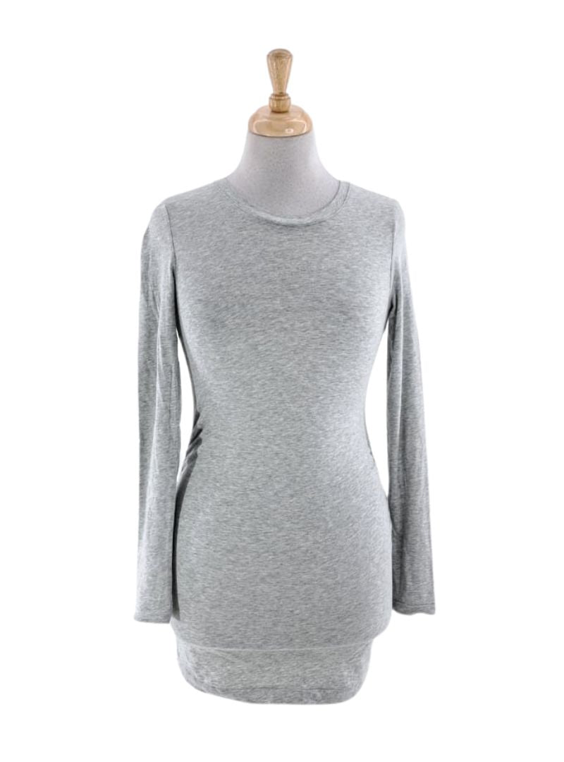 LONG SLEEVE RUCHED T-SHIRT