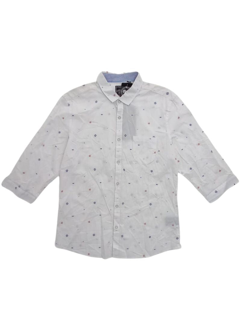 EMBROIDED DETAIL BUTTON UP SHIRT