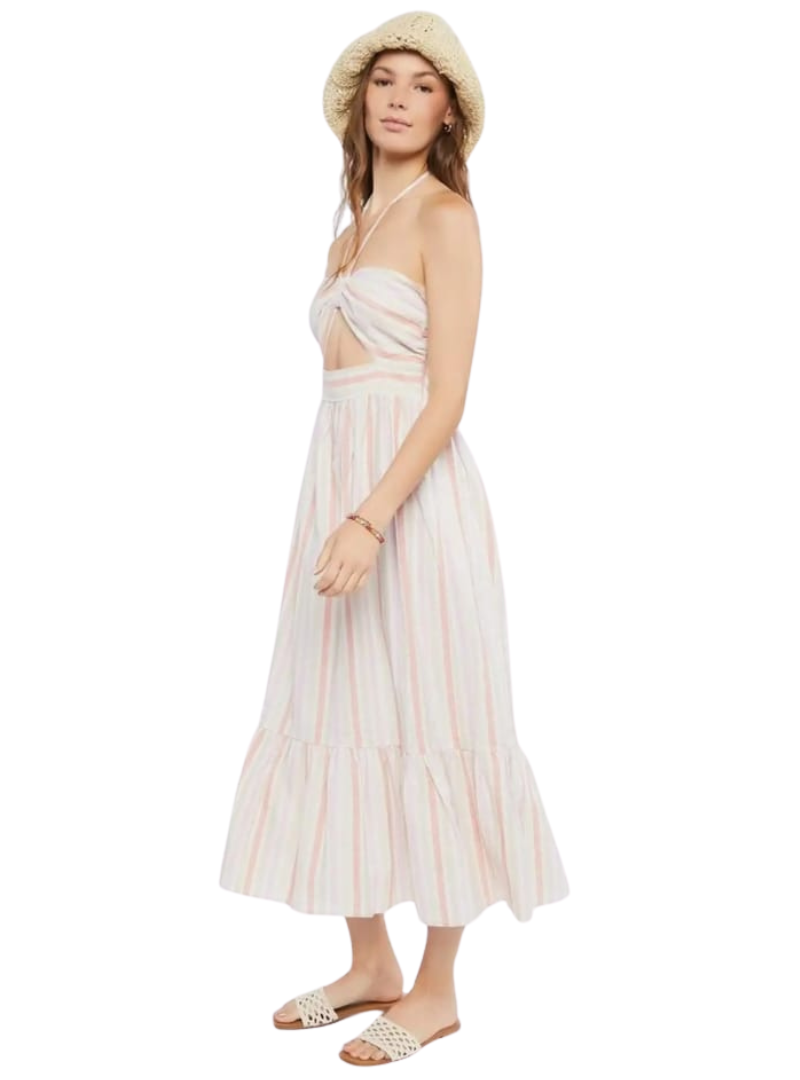 Forever 21 Ladies Striped Linen Dress - Multi