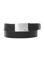 LOGO BUCKLE GENUINE LEATHER BELT