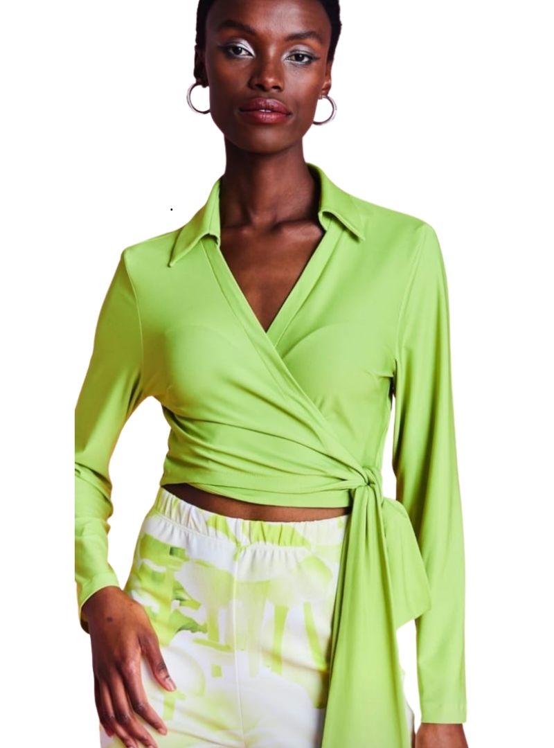 Vanessa Gounden Ladies Vola Casual Top - Lime