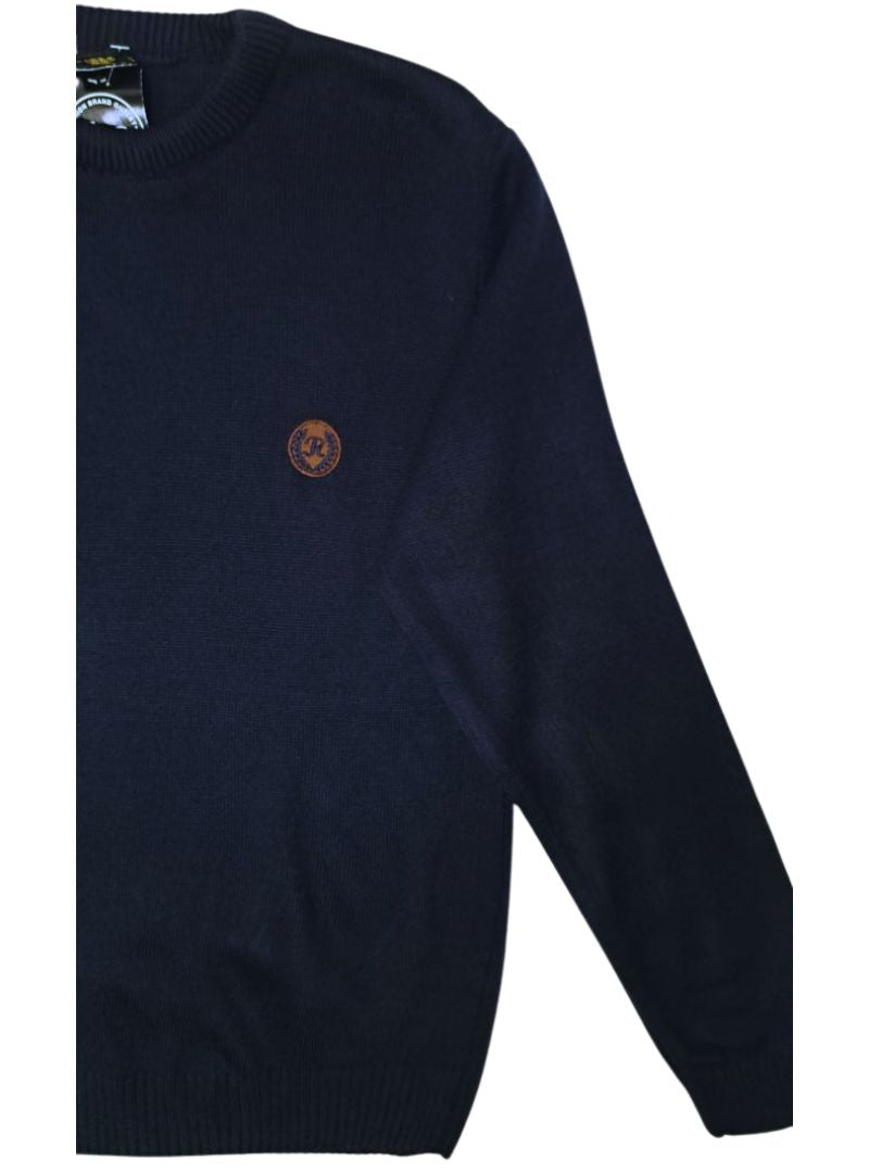Rocce Mens Knitted Pullover - Navy