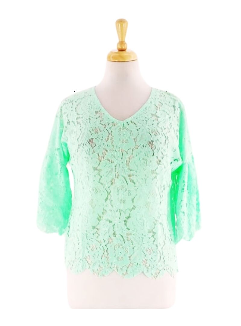 FLARE SLEEVE LACE BLOUSE