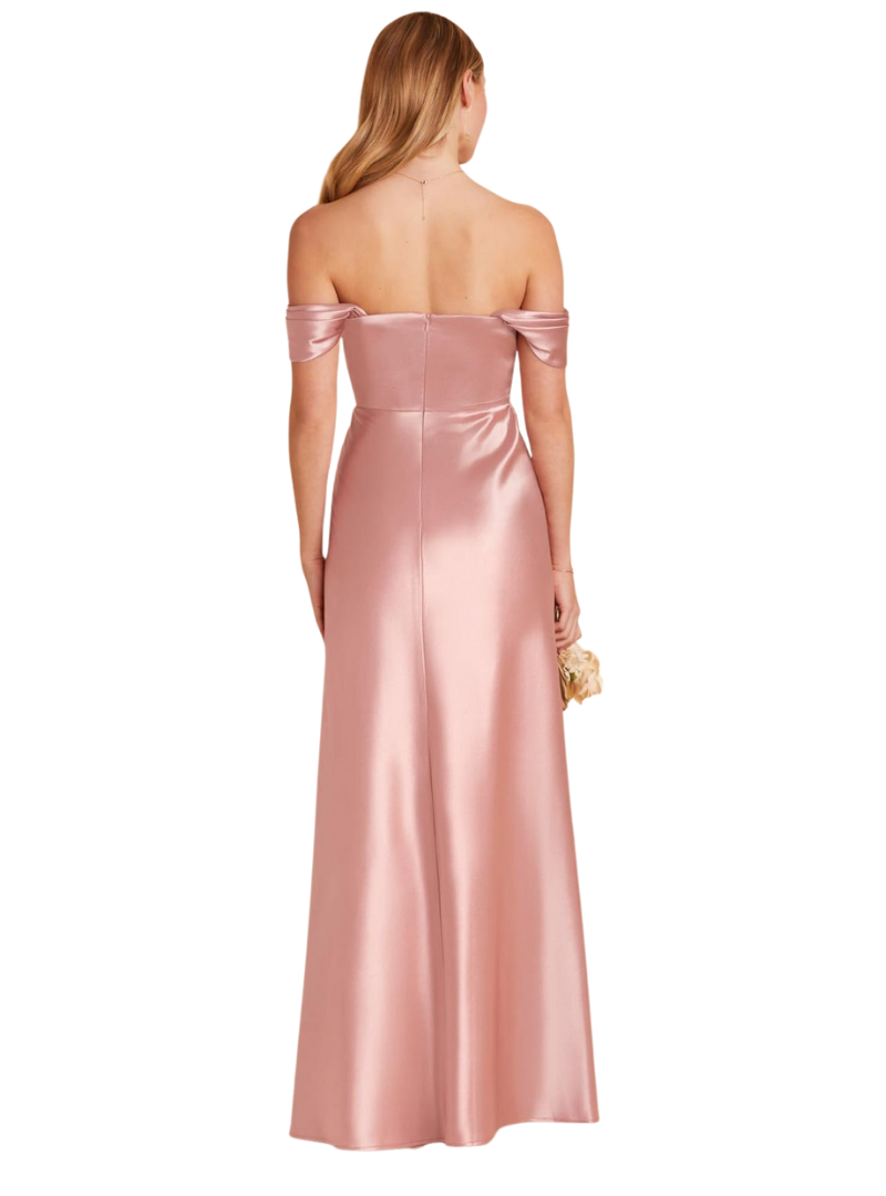 Birdy Grey Ladies Evening Satin Gown - Dusty Pink