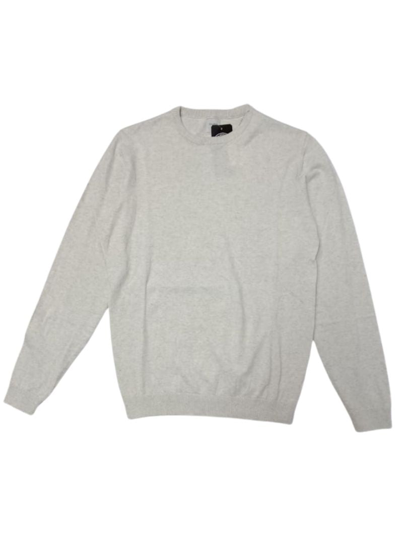 Terranova Mens Round Neck Knit Top - Light Grey