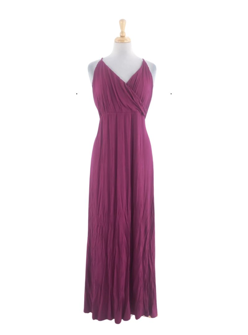 BASIC CAMI V-NECK MAXI DRESS