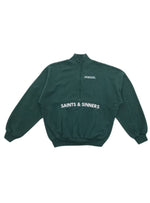 LOGO EMBROIDED 1/4 ZIP FLEECE TOP