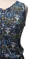 Ada Gatti Ladies Detailed Jumpsuit - Blue/White/Green