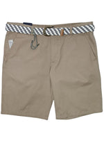 Mcneal Mens Formal Shorts With Belt - Beige