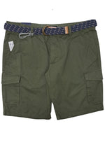 Mcneal Mens Cargo Shorts With Blet - Green