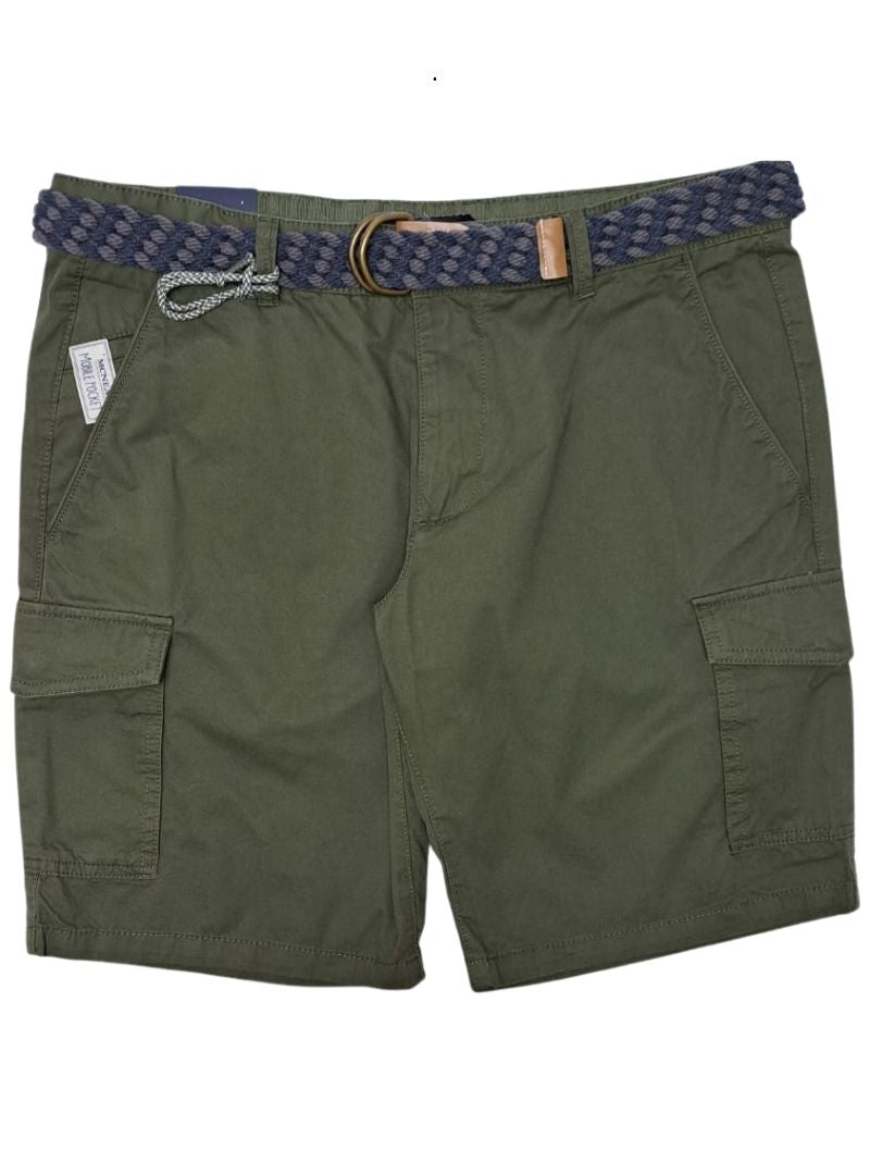 Mcneal Mens Cargo Shorts With Blet - Green